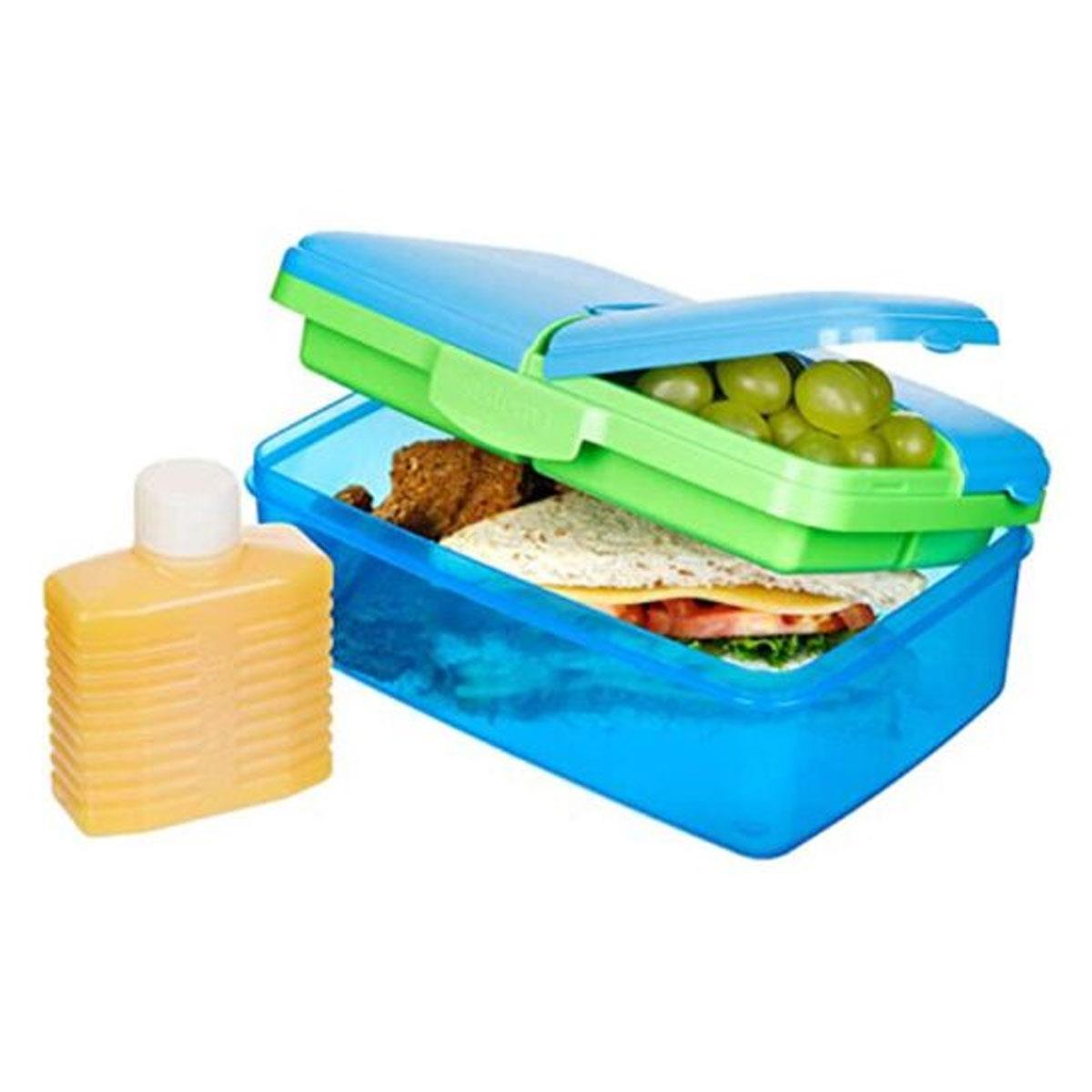 Sistema Trends Slimline Quaddie Lunch Box 1.5 Litre - Assorted Colour