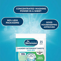 Dr. Beckmann Magic Leaves Non-Bio Laundry Detergent Sheets - 25 Washes