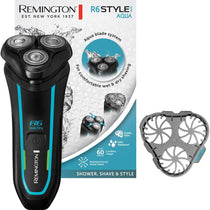 Remington R6 Style Series Aqua Wet And Dry Rotary Electric Shaver - Black
