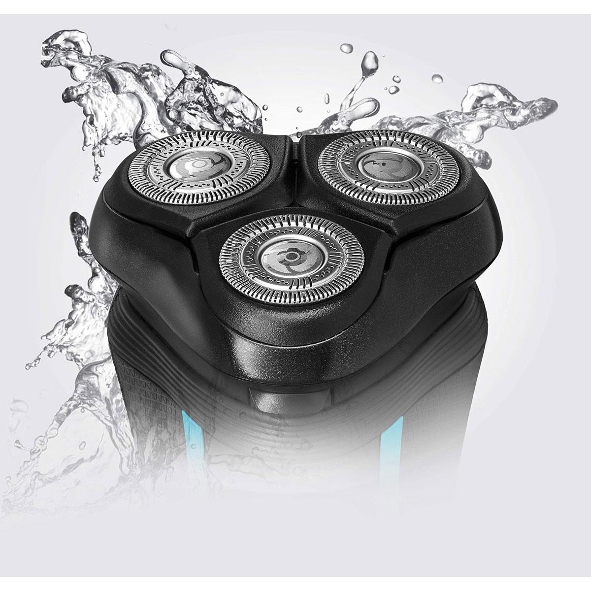 Remington R6 Style Series Aqua Wet And Dry Rotary Electric Shaver - Black