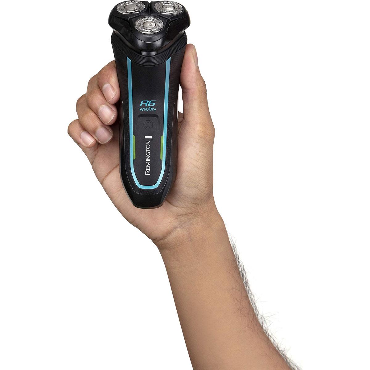 Remington R6 Style Series Aqua Wet And Dry Rotary Electric Shaver - Black