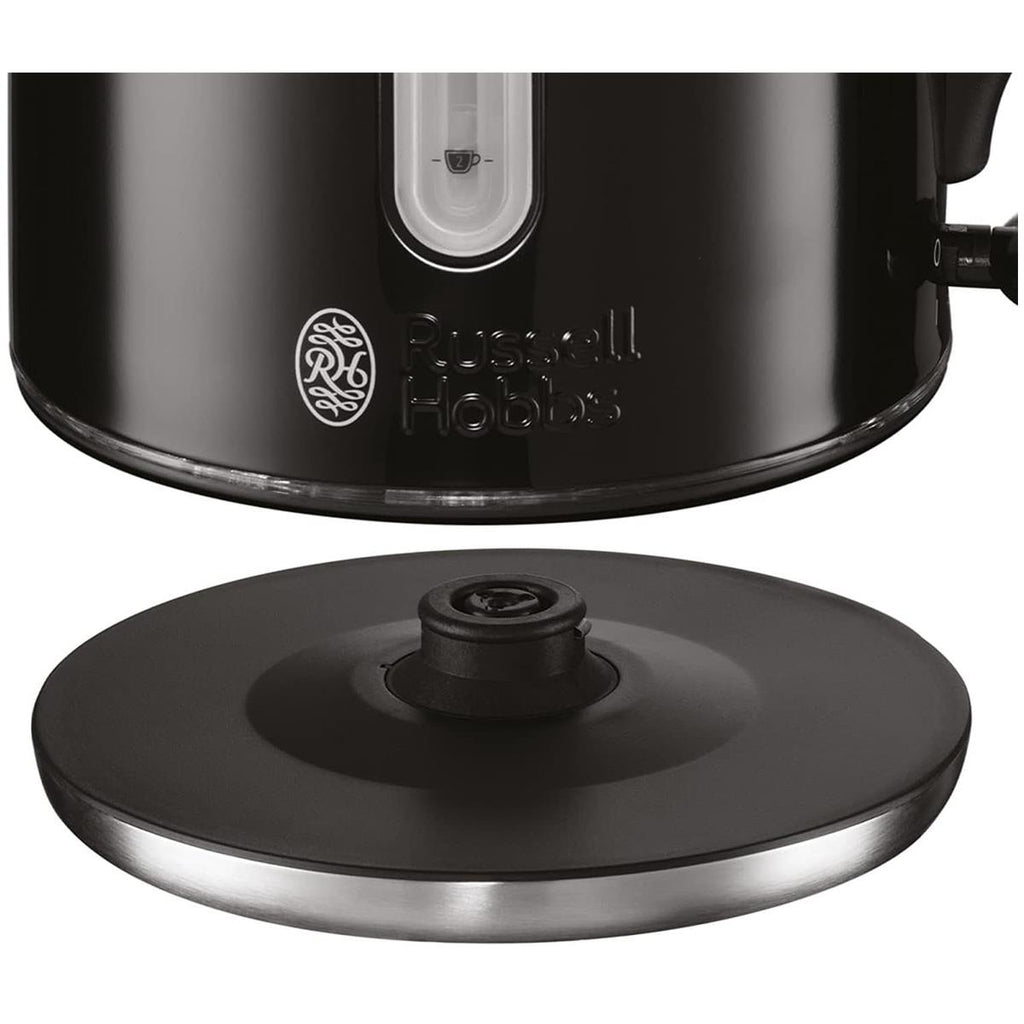 Russell Hobbs Quiet Boil Jug Kettle Stainless Steel 3000 W 1.7 Litre - Black