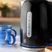 Russell Hobbs Quiet Boil Jug Kettle Stainless Steel 3000 W 1.7 Litre - Black