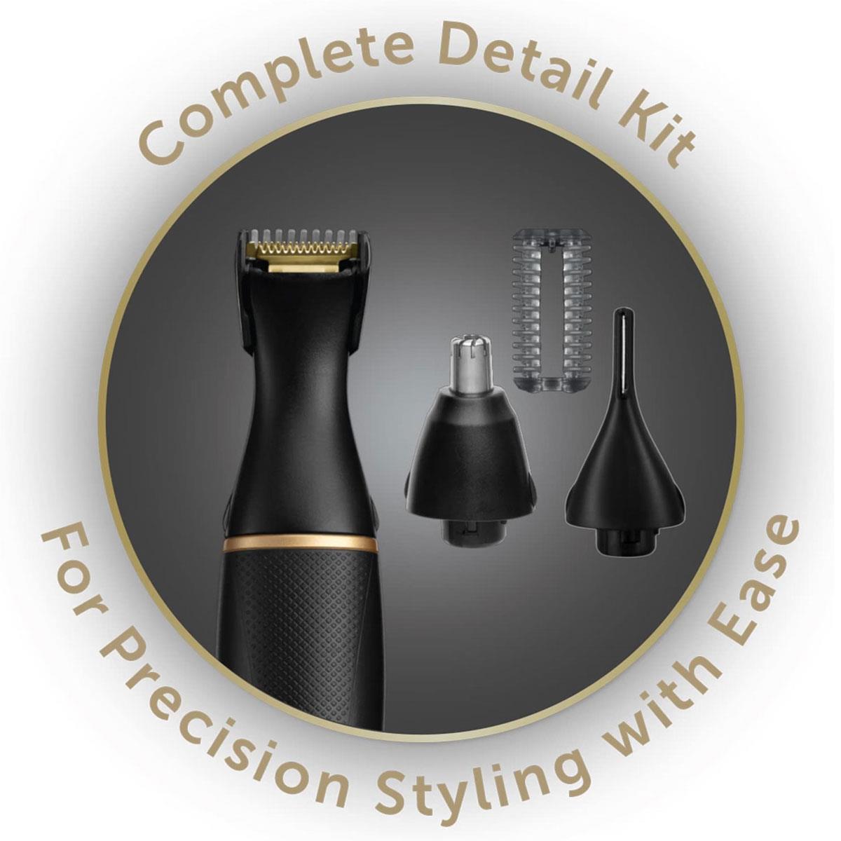 Remington T-Series Detail Grooming Kit Nose Ear Eyebrow Beard And Hair Trimmer - Black