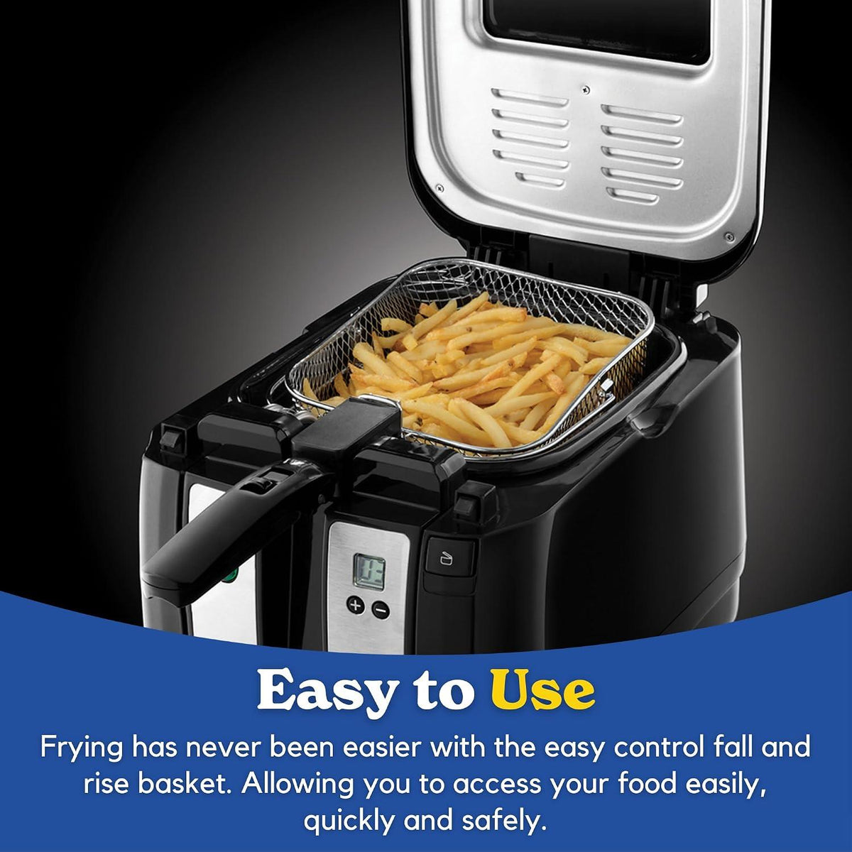 Russell Hobbs Digital Deep Fryer, Plastic, 2300 W, 3 Litres, Black