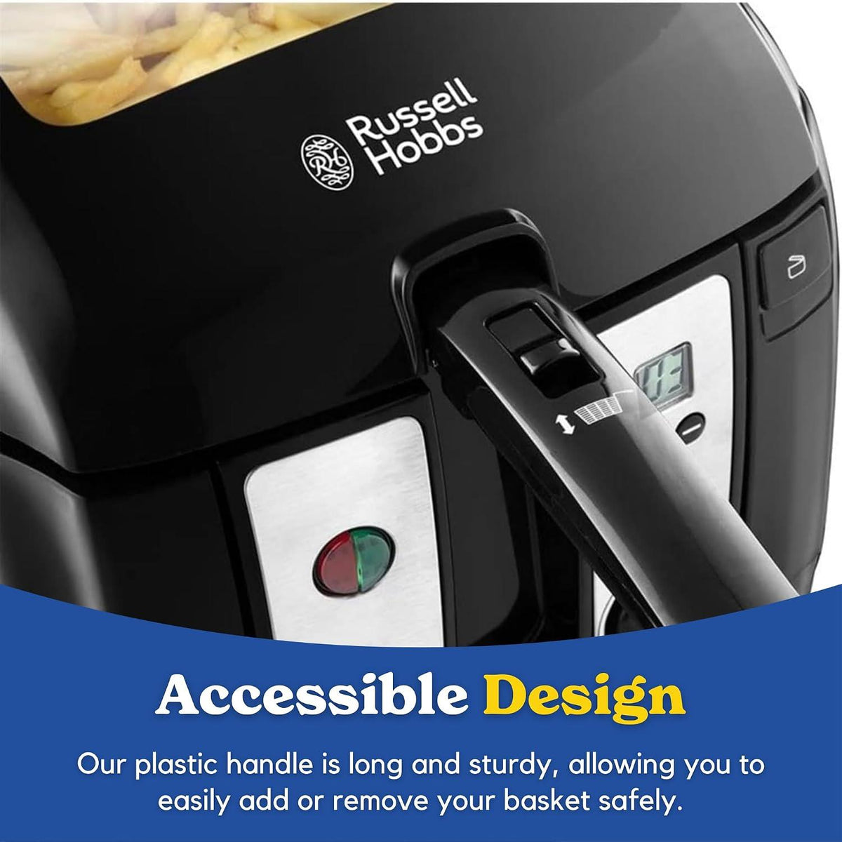 Russell Hobbs Digital Deep Fryer, Plastic, 2300 W, 3 Litres, Black