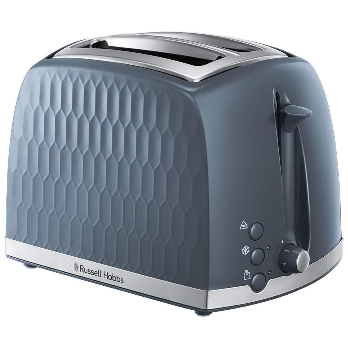 Russell Hobbs Contemporary Honeycomb 2 Slice Toaster 850 W - Grey