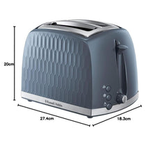 Russell Hobbs Contemporary Honeycomb 2 Slice Toaster 850 W - Grey