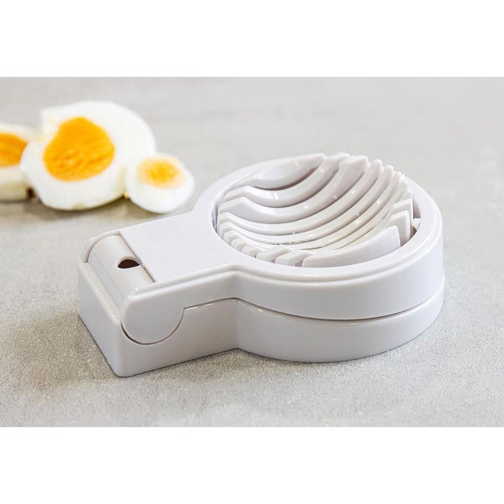 KitchenCraft Heavy Duty Plastic Boiled Egg Slicer - White
