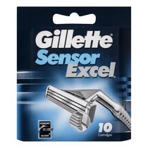 Gillette Sensor Excel Mens Razor Blades - 10 Refill Blades