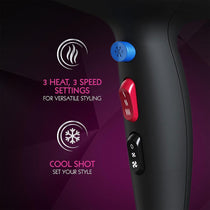 Wahl Ionic Smooth Hair Dryer 2200 W 3 Heat And 2 Speed Settings - Black