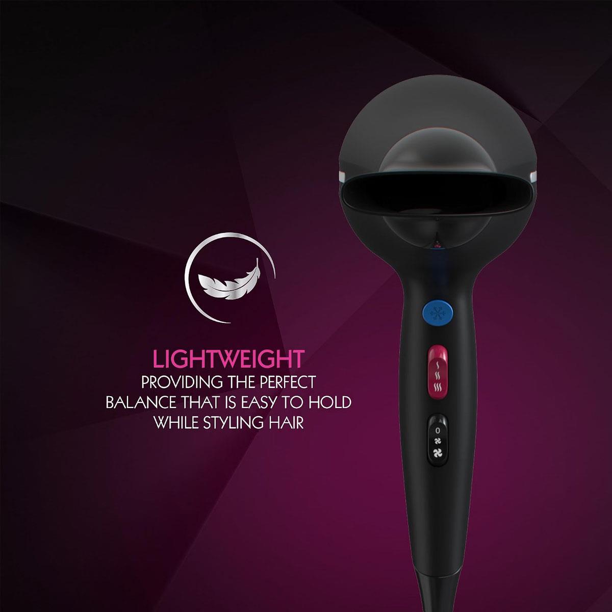 Wahl Ionic Smooth Hair Dryer 2200 W 3 Heat And 2 Speed Settings - Black