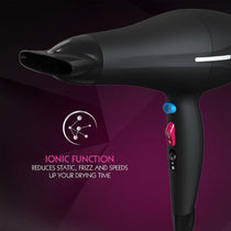 Wahl Ionic Smooth Hair Dryer 2200 W 3 Heat And 2 Speed Settings - Black