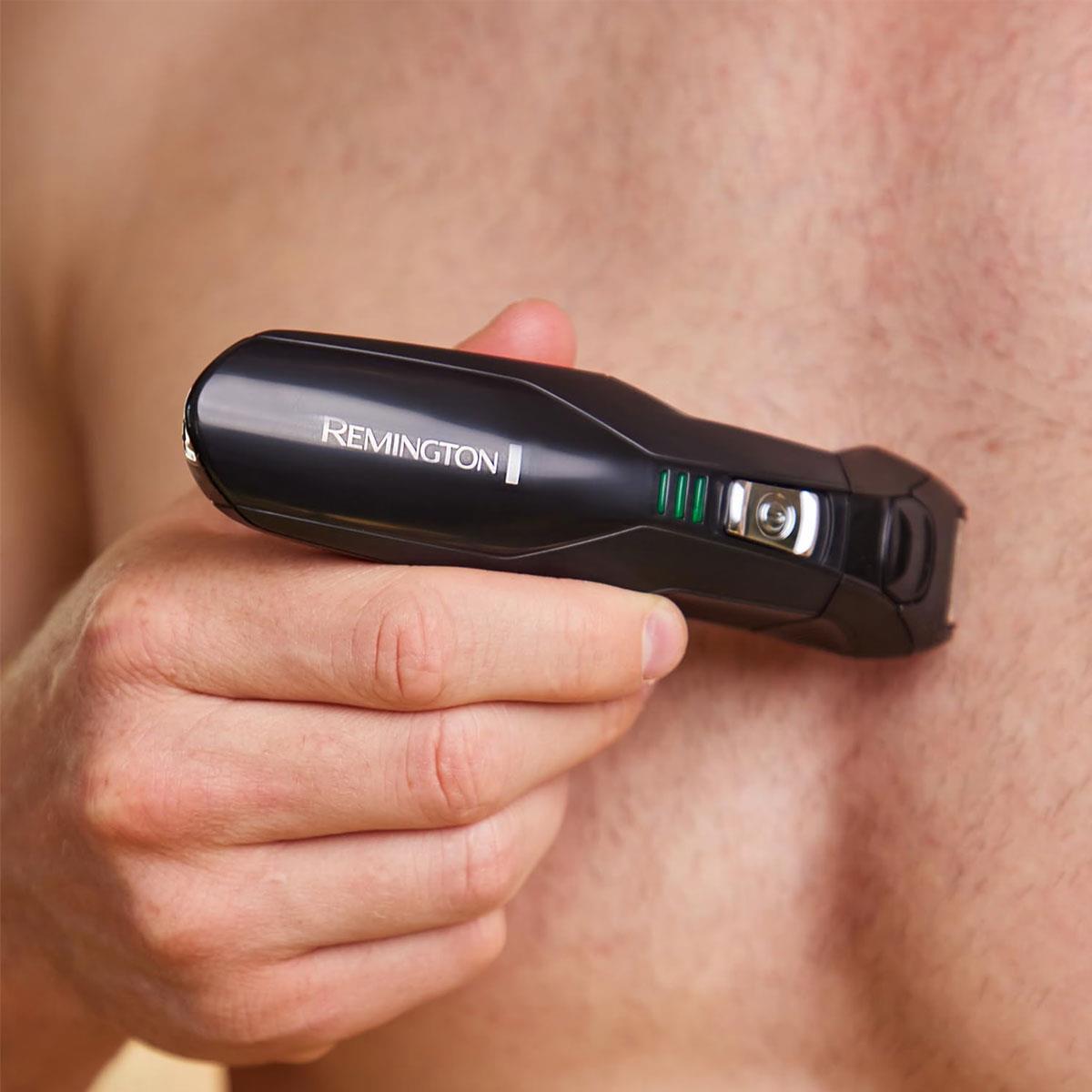 Remington All-in-One Grooming Kit Nose Ear Beard Trimmer And Hair Clipper With Mini Foil Shaver - Black