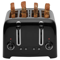 Dualit Lite 4 Slice Toaster High Gloss Stainless Steel 1260 W - Black