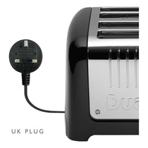 Dualit Lite 4 Slice Toaster High Gloss Stainless Steel 1260 W - Black