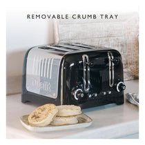 Dualit Lite 4 Slice Toaster High Gloss Stainless Steel 1260 W - Black