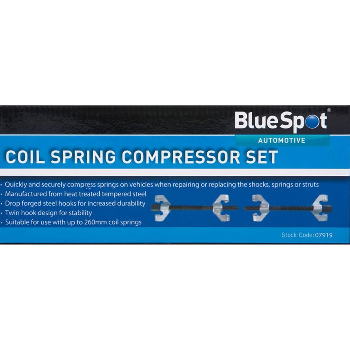 BlueSpot Coil Spring Compressor Set - Silver