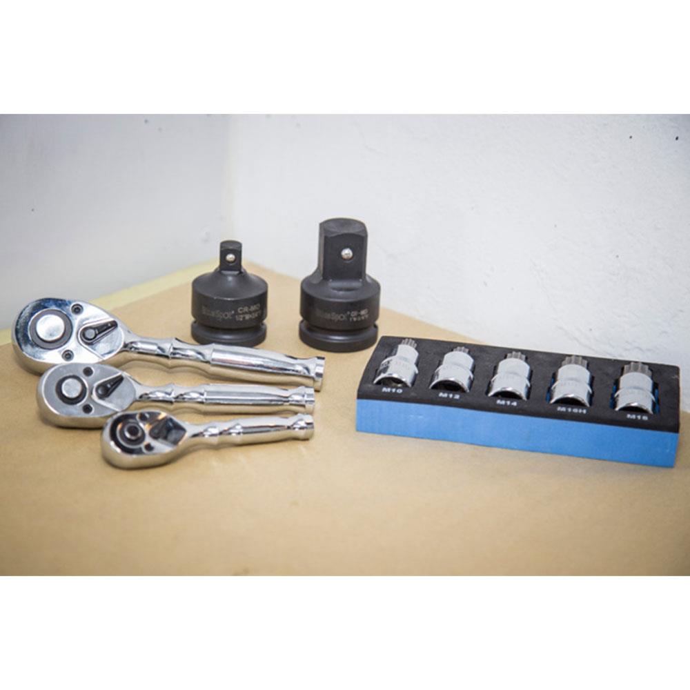BlueSpot 3/4 Inch Female To 1/2 Inch Male Impact Adaptor Chrome Molybdenum Steel - Black