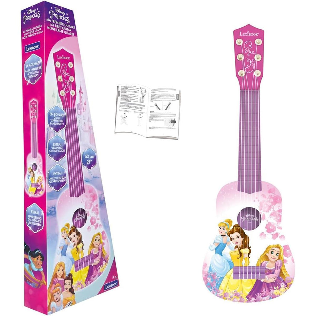Lexibook Disney Princess Rapunzel My First Guitar 6 Nylon Strings 53cm - Pink/Purple