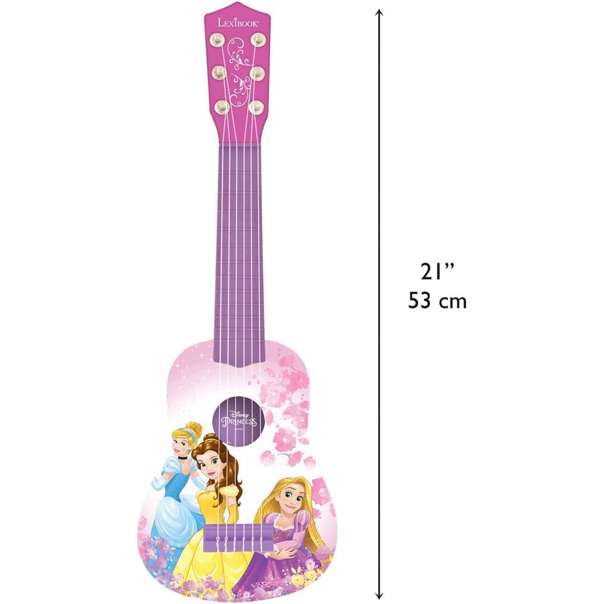 Lexibook Disney Princess Rapunzel My First Guitar 6 Nylon Strings 53cm - Pink/Purple