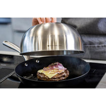 KitchenCraft MasterClass Cheese Melting Dome Burger Steamer Lid Stainless Steel 5 Litres - Metallic