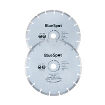 BlueSpot Segmented Diamond Dry Cutting Disc 230mm 2 Piece Set - Silver
