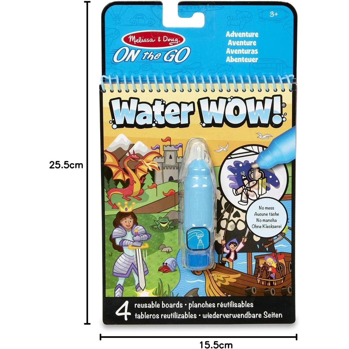 Melissa & Doug Water WOW! Adventure On The Go Travel Activity Water Reveal Pad - Multicolour
