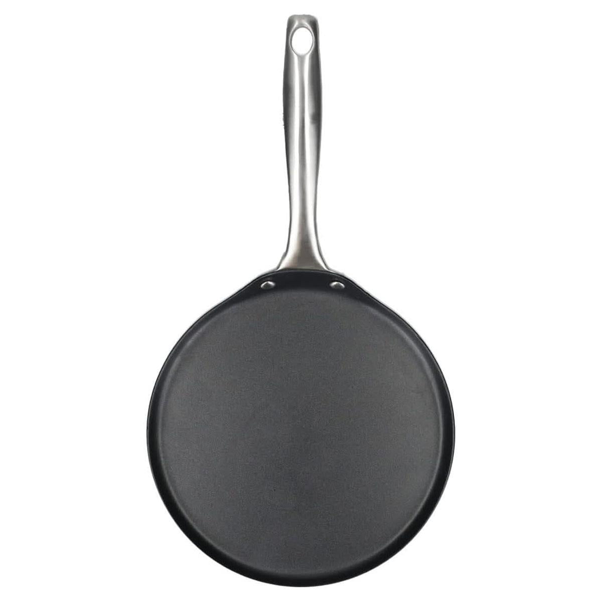 KitchenCraft MasterClass Induction Ready Crepe Pan 24cm Non-Stick Carbon Steel - Black