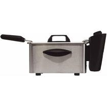 Igenix Deep Fat Dryer With Basket Non Stick Inner Bowl Brushed Stainless Steel 1500 W 1.5 Litre - Silver