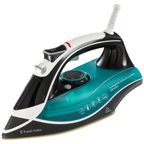 Russell Hobbs Supreme Steam Ultra Traditional Iron Ceramic Soleplate 2600 W 300ml Water Tank - Black/Green/White