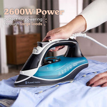 Russell Hobbs Supreme Steam Ultra Traditional Iron Ceramic Soleplate 2600 W 300ml Water Tank - Black/Green/White