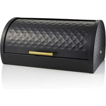 Swan Gatsby Roll Top Bread Bin - Black