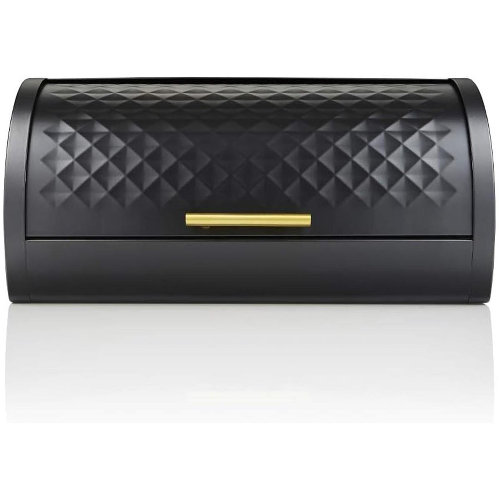 Swan Gatsby Roll Top Bread Bin - Black