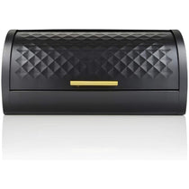 Swan Gatsby Roll Top Bread Bin - Black