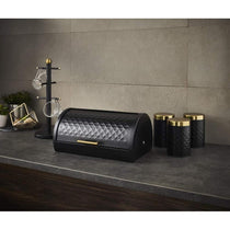 Swan Gatsby Roll Top Bread Bin - Black