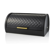 Swan Gatsby Roll Top Bread Bin - Black