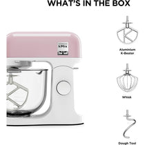 Kenwood kMix Stand Mixer With K-Beater Dough Hook And Whisk 1000 W 5 Litre Glass Bowl - Pastel Pink