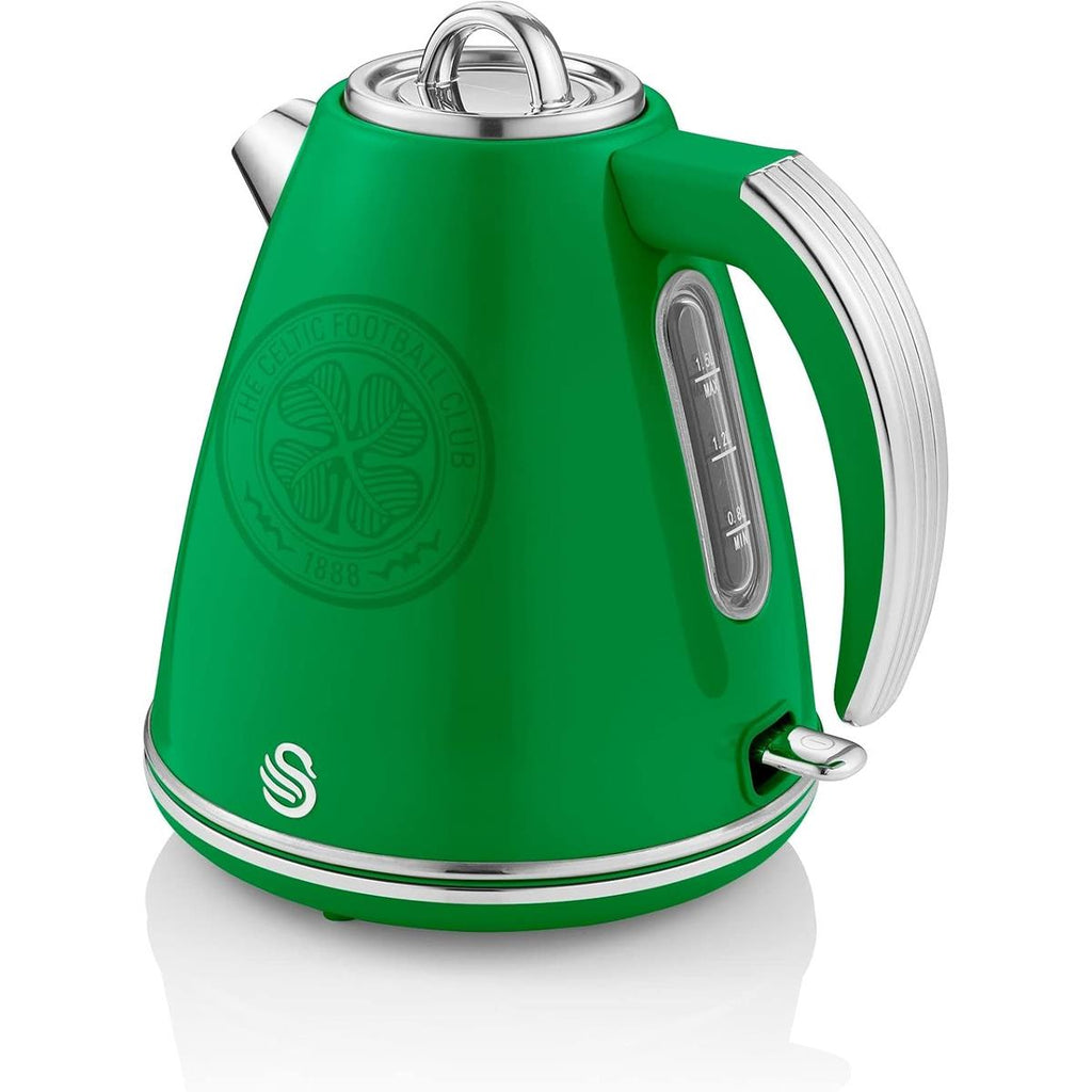 Swan Celtic Retro Jug Kettle Stainless Steel 3000 W 1.5 Litre - Green
