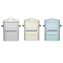 KitchenCraft Living Nostalgia Laundry Tin Metal 6 Litre 19cm x 16cm x 27cm - French Grey
