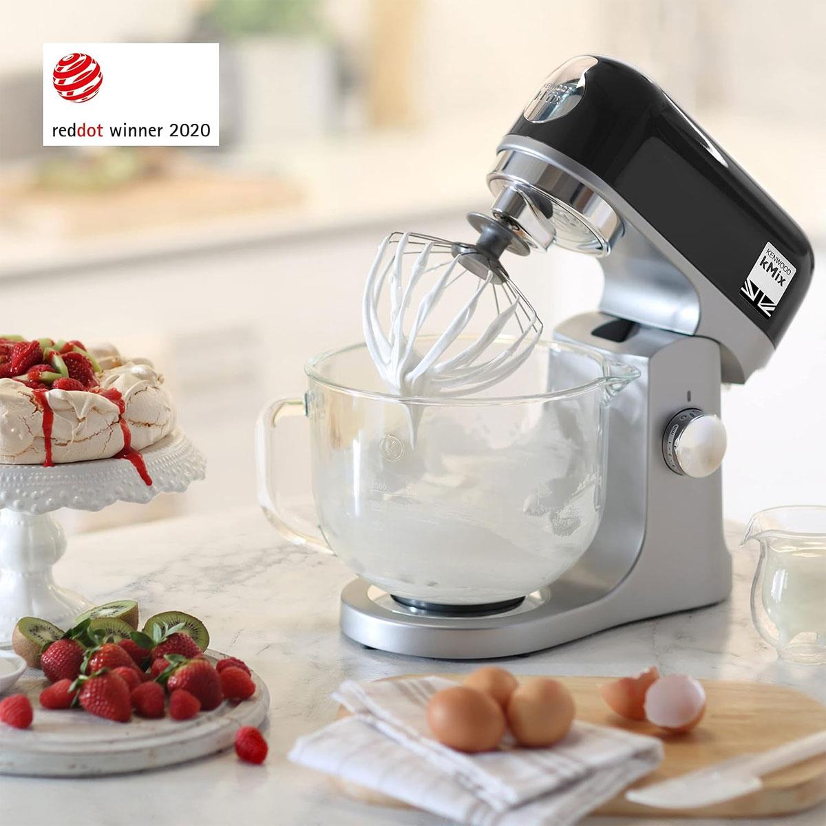 Kenwood kMix Stand Mixer With K-Beater Dough Hook And Whisk 1000 W 5 Litre Glass Bowl - Black