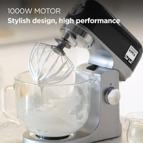 Kenwood kMix Stand Mixer With K-Beater Dough Hook And Whisk 1000 W 5 Litre Glass Bowl - Black