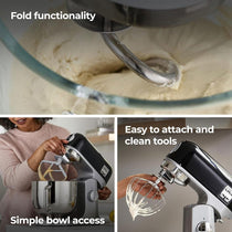 Kenwood kMix Stand Mixer With K-Beater Dough Hook And Whisk 1000 W 5 Litre Glass Bowl - Black
