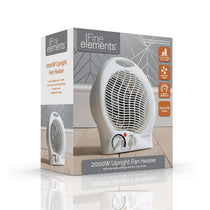 Upright Fan Heater 2kw White Thermo Heater