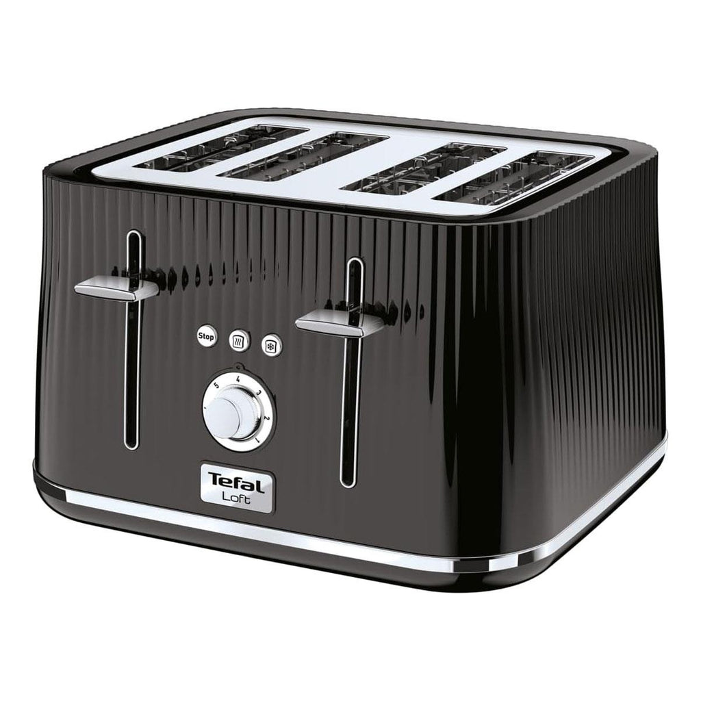 Tefal Loft Quintessentially British 4 Slice Toaster Plastic 1700 W - Noir Black