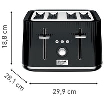 Tefal Loft Quintessentially British 4 Slice Toaster Plastic 1700 W - Noir Black