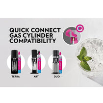 SodaStream Spare Gas Cylinder For Sparkling Water Maker And CO2 Cylinder For Making Fizzy Carbonated Water 60 Litre - Blue/Pink
