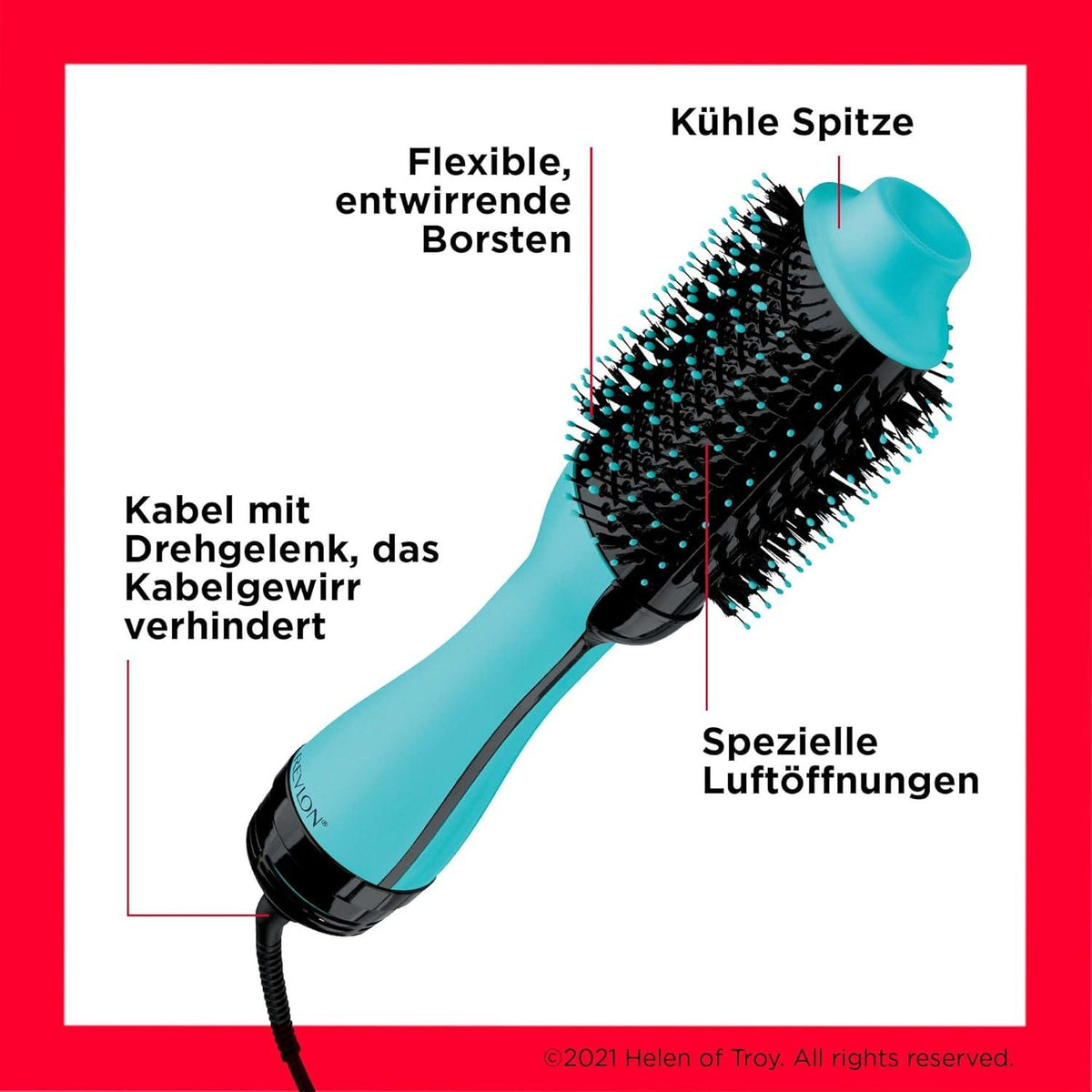 Revlon One-Step Hair Dryer And Volumiser 2-In-1 Styling Tool Hot Air Stylers - New Mint Edition