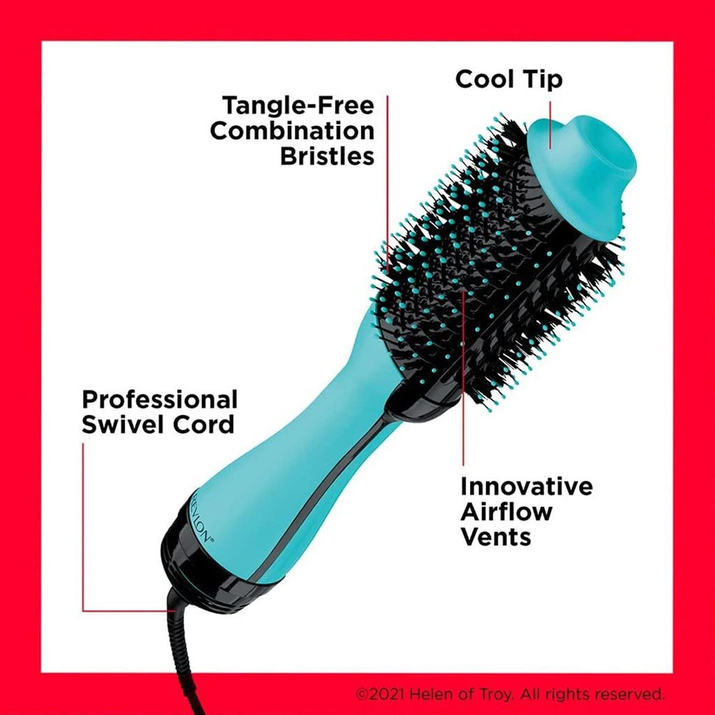 Revlon One-Step Hair Dryer And Volumiser 2-In-1 Styling Tool Hot Air Stylers - New Mint Edition