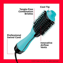 Revlon One-Step Hair Dryer And Volumiser 2-In-1 Styling Tool Hot Air Stylers - New Mint Edition